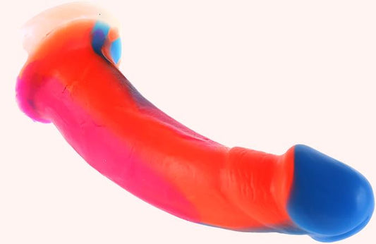 Mustang Tie Bright Multi-Color Dildo