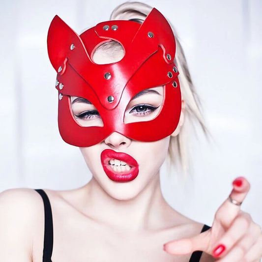 Leather Cat Mask